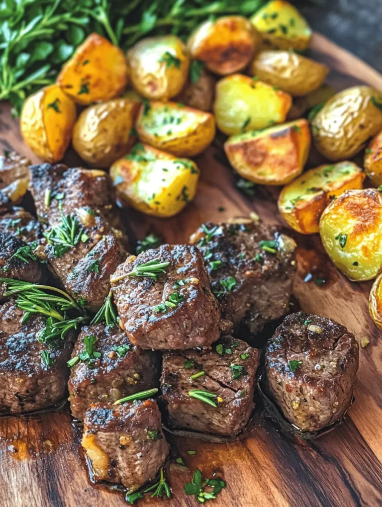 If you're searching for a delectable, satisfying dish that combines rich flavors and satisfying textures, look no further than Savory Garlic Butter Steak Bites & Crispy Potatoes. This culinary delight features succulent steak bites infused with the irresistible aroma of garlic butter, accompanied by perfectly crispy potatoes that provide the ideal contrast. Whether you’re whipping up a quick weeknight dinner or looking to impress guests at a special occasion, this dish promises to be a hit.