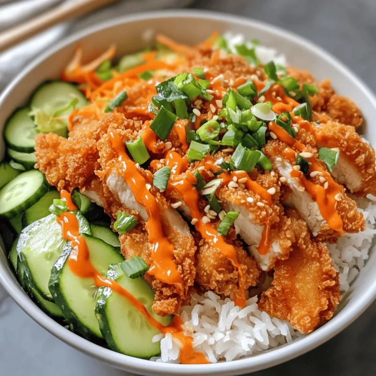 The Bang Bang Chicken Bowl is a delightful and vibrant dish that has captured the hearts of food enthusiasts everywhere. Combining tender chicken, crisp vegetables, fluffy rice, and a creamy, spicy sauce, this bowl is not only visually appealing but also packed with flavors that will tantalize your taste buds. Whether you're looking for a quick meal on a busy weeknight or a nutritious option for meal prep, the Bang Bang Chicken Bowl stands out as a perfect choice. Its balance of textures—from the crunchy veggies to the tender chicken—ensures that every bite is a satisfying experience.