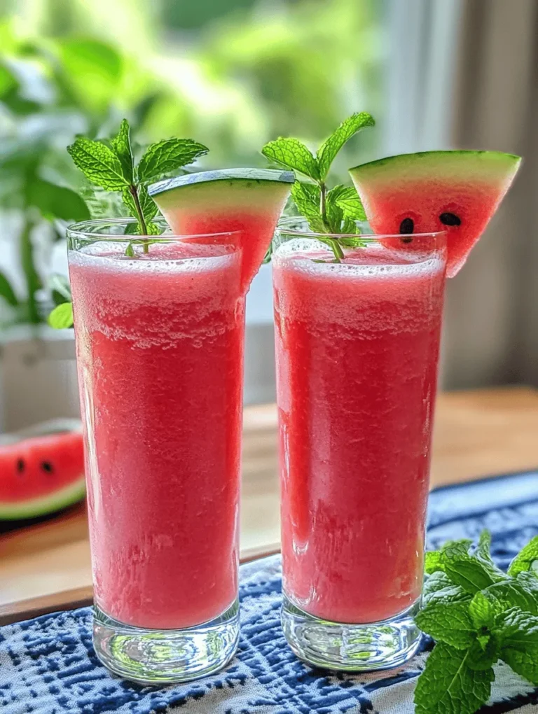 Smoothies have surged in popularity over the past few years, becoming a staple in many health-conscious diets. They offer a convenient, delicious way to incorporate fruits and vegetables into our daily intake while providing a refreshing burst of flavor. As summer approaches and temperatures rise, the need for hydrating beverages becomes increasingly important. This is where the Watermelon Smoothie with Coconut Water shines as an ideal choice.