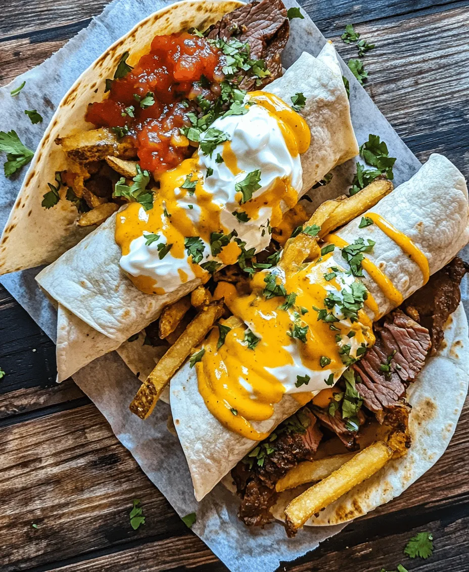 To truly appreciate the Steak & Cheese Dirty Fry Burrito, it's essential to understand the cultural significance of burritos in Mexican cuisine. The burrito as we know it today has its roots in Northern Mexico, particularly in the state of Chihuahua. Historically, burritos were simple fare—a tortilla wrapped around filling, primarily used by farmers and laborers looking for a hearty, portable meal.