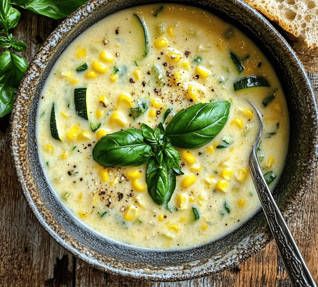 One of the most appealing aspects of Summer Corn and Zucchini Chowder is its reliance on seasonal ingredients. Fresh corn, harvested at the peak of its sweetness, brings an incredible depth of flavor to this dish. During the summer months, corn is at its most tender and flavorful, making it the star of the chowder. Not only does corn add sweetness, but it also contributes a delightful crunch that contrasts beautifully with the creamy base of the chowder.