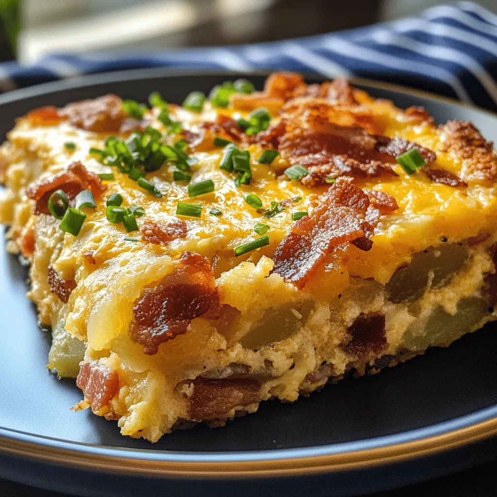 Breakfast casseroles hold a special place in the hearts of many home cooks, serving as the perfect solution for busy mornings or leisurely brunches. These one-pan wonders combine a variety of ingredients, allowing for a savory, hearty meal that satisfies the whole family. Among the myriad of breakfast casserole options, the Cheesy Bacon Potato Breakfast Casserole stands out as a particularly comforting dish. With its layers of crispy bacon, tender potatoes, and a creamy cheese sauce, this casserole is not only filling but also bursting with flavor.