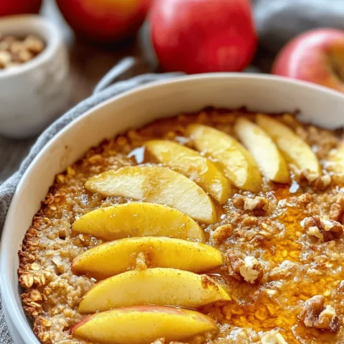 Start your day on a healthy note with this easy-to-make Irresistible Healthy Apple Oatmeal Breakfast Bake. In a world where breakfast often gets sidelined amid busy schedules, this wholesome recipe emerges as a beacon of nutritious deliciousness. With its combination of hearty rolled oats, crisp apples, and a hint of natural sweetness, this breakfast bake not only satisfies your morning cravings but also fuels your body with essential nutrients to kickstart your day.