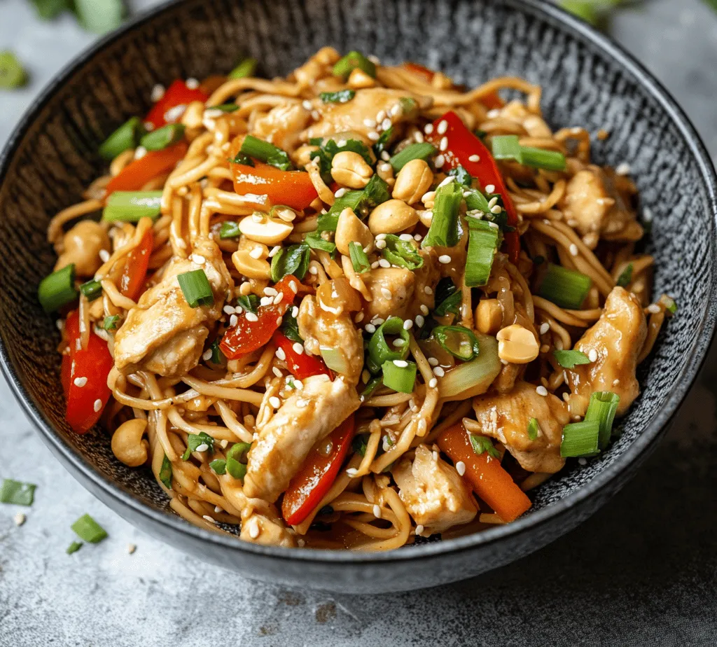 Kung Pao Chicken Noodles is a delightful fusion dish that combines the bold flavors of traditional Kung Pao Chicken with the comforting texture of noodles. Originating from the Sichuan province of China, Kung Pao Chicken has long been celebrated for its unique blend of savory, spicy, and slightly sweet flavors. The addition of noodles transforms this classic recipe into a hearty meal that is perfect for any occasion, whether you're looking to whip up a quick weeknight dinner or impress guests at a gathering.