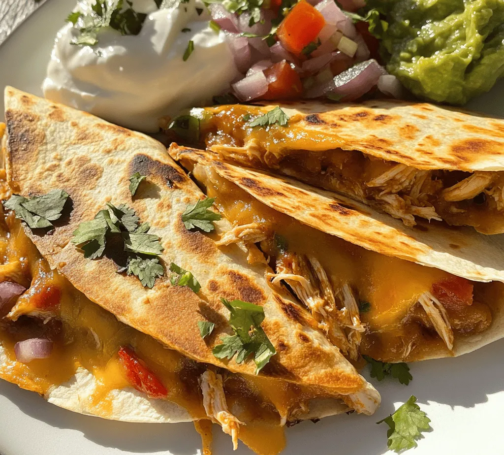 Welcome to the delightful world of BBQ Chicken Quesadillas, where smoky flavors meet cheesy goodness in a dish that is sure to tantalize your taste buds. This easy-to-follow recipe is not only quick to prepare but also perfect for gatherings, weeknight dinners, or casual lunches with friends and family. Picture this: tender, shredded chicken coated in zesty BBQ sauce, layered with melted cheese, all nestled within a warm tortilla. It's a comforting and satisfying meal that brings together a symphony of flavors.